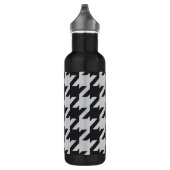 Gewaagde moderne grijze zwarte houndstooth met waterfles  (Rechts)