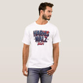 GEWAAGDE PATRIOTTISCHE HARRIS WALZ 2024 T-SHIRT (Voorkant volledig)