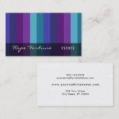 Gewaagde Strepen: Paars, Framboos, Wintertaling, Visitekaartje (Voorkant / Achterkant)