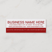 gewaagde TACO SHOP klantenloyaliteit Klantenkaartje (Achterkant)