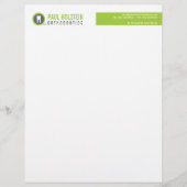 GEWAAGDE TANDARTS LETTERHEAD :: moderne tand logo  Custom Briefhoofd (Voorkant)