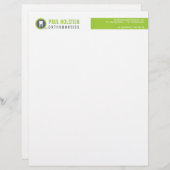 GEWAAGDE TANDARTS LETTERHEAD :: moderne tand logo  Custom Briefhoofd (Voorkant / Achterkant)