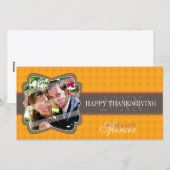 GEWAAGDE THANKSGIVING PHOTOCARD:: decorativeband 7 Feestdagenkaart (Voorkant / Achterkant)
