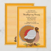 Gewaardeerd kalkoen Thanksgiving diner uitnodiging (Voorkant / Achterkant)