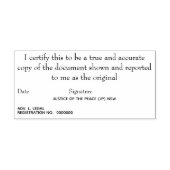 Gewaarmerkt afschrift van het origineel Gerechtsho Zelfinktende Stempel (Design)