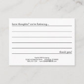 gewaarmerkte padcommentaarkaart visitekaartje (Voorkant)