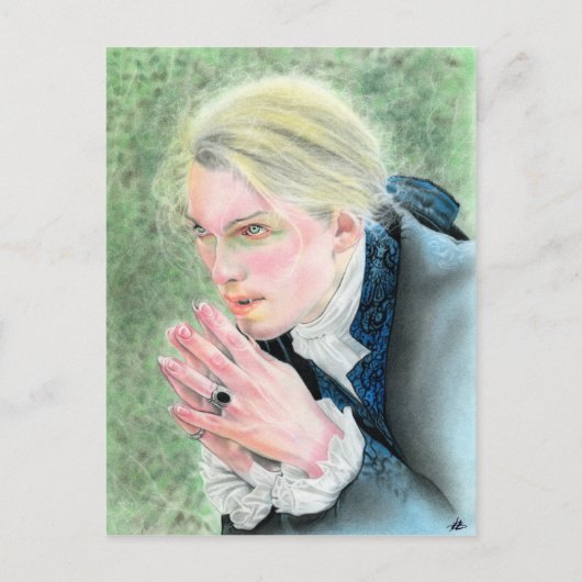 Gewakte ziel briefkaart Vampire (Voorkant)