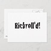 gewalst briefkaart (Voorkant / Achterkant)