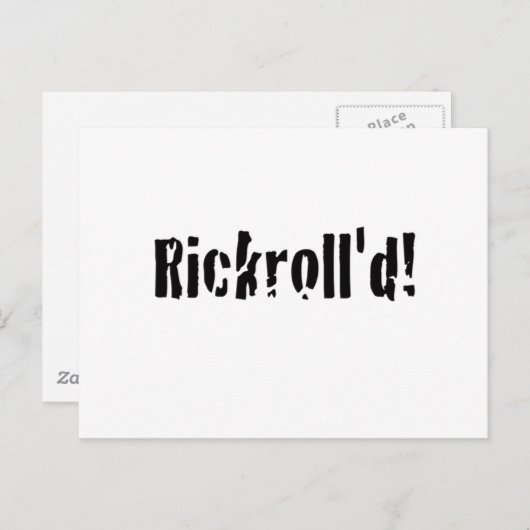 gewalst briefkaart (Voorkant / Achterkant)