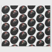 Gewalste pangolin kerst zwart-wit cadeaupapier (Vlak)