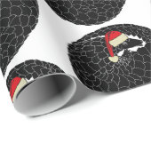 Gewalste pangolin kerst zwart-wit cadeaupapier (Rol Hoek)