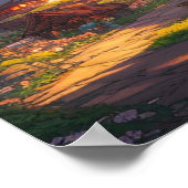 Gewapend dorp, een verborgen gedicht in het bos poster (Hoek)