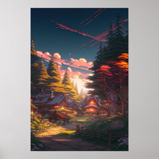 Gewapend dorp, een verborgen gedicht in het bos poster (Voorkant)