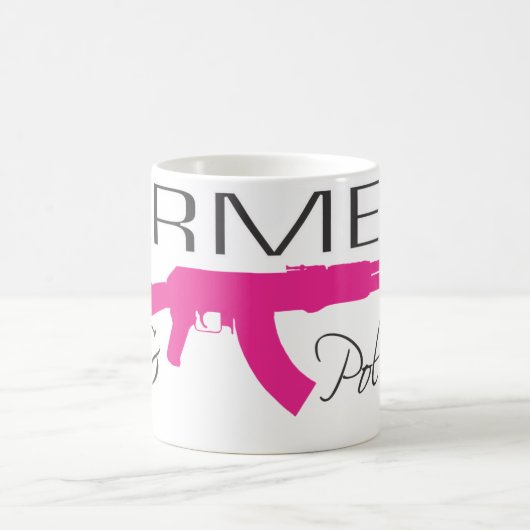 Gewapend en beleefd, witte Mok van 11 oz Classic W (Center)