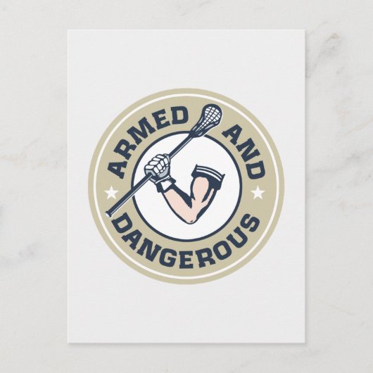 Gewapend en gevaarlijk briefkaart (Voorkant)