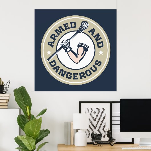 Gewapend en gevaarlijk poster (Thuiskantoor)