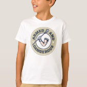 Gewapend en gevaarlijk t-shirt (Voorkant)