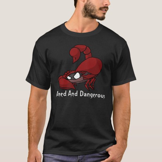 Gewapend en gevaarlijk t-shirt (Voorkant)