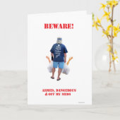 Gewapend en gevaarlijk Wenskaart Kaart (Gele Bloem)