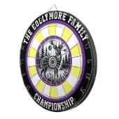 Gewapend hert in doelcirkel dartbord (Voorkant Rechts)