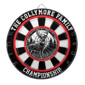 Gewapend hert in Forest Design Dartbord (Voorkant)