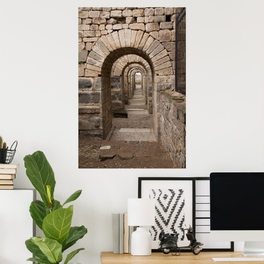 Gewapend lopen in Pergamon Poster (Thuiskantoor)