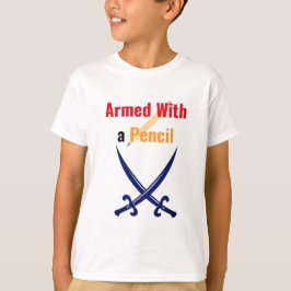 Gewapend met een potlood | Cool shirt voor terug n