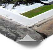 Gewapend raam met Uitzicht van Scottish Castle Poster (Hoek)