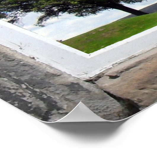 Gewapend raam met Uitzicht van Scottish Castle Poster (Hoek)