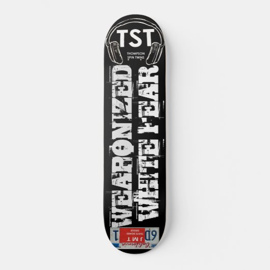 GEWAPEND WITTE ANGST Skateboard (Voorkant)
