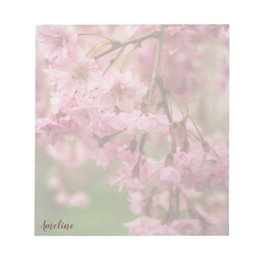 Gewapende Cherry Blossom Notitieblok (Voorkant)