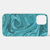 Gewapende en gebogen achtergrond in tonnen turquoi Case-Mate iPhone case (Achterkant (horizontaal))