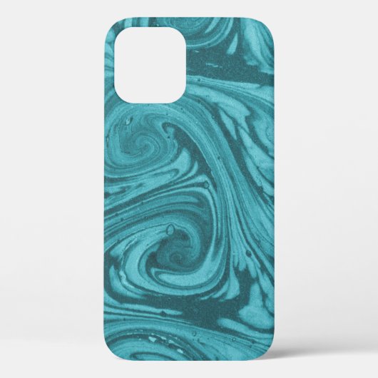 Gewapende en gebogen achtergrond in tonnen turquoi Case-Mate iPhone case (Achterkant)