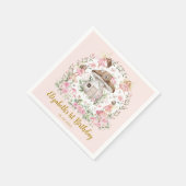 Gewapende 'Forest Fairy Tea Party Girls Birthday' Servet (Hoek)