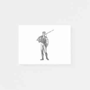 Gewapende jongen post-it® notes
