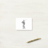 Gewapende jongen post-it® notes (Op bureau)