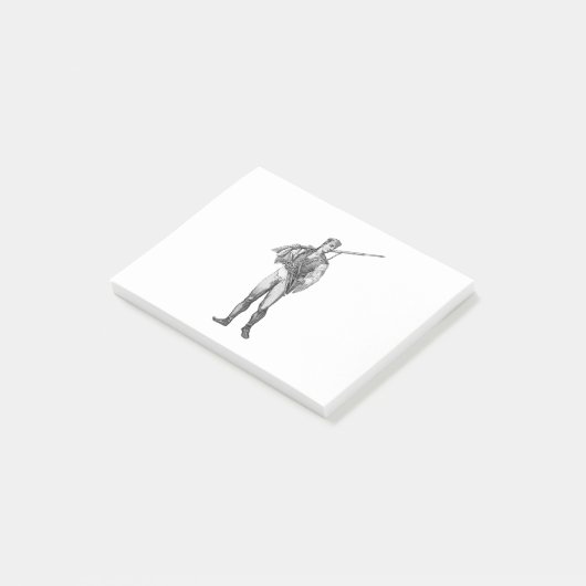 Gewapende jongen post-it® notes (Schuin)