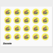 gewapende slak ronde sticker (Vel)