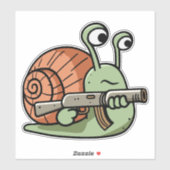 gewapende slak sticker (Vel)