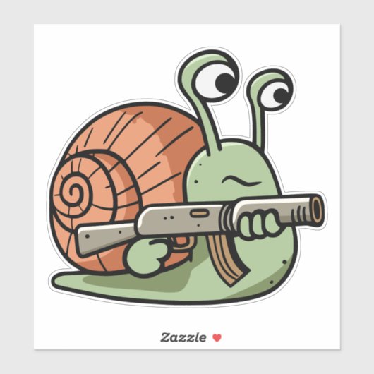 gewapende slak sticker (Vel)