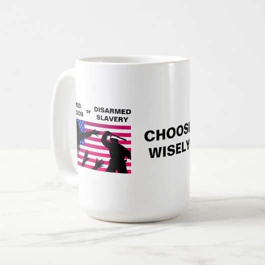 gewapende vrijheid koffiemok (Voorkant links)