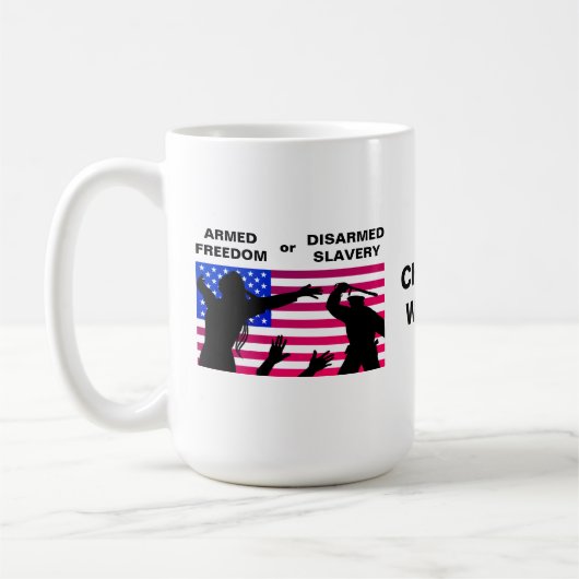 gewapende vrijheid koffiemok (Links)