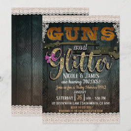 GEWAPENS EN GLITTER Houten Kant Werkelijke Baby Bo Kaart