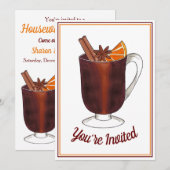 Gewarmde Wijn Welkom Open Huis Housewarming Feestj Kaart (Voorkant / Achterkant)