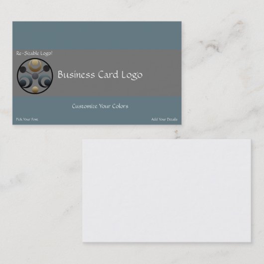 Gewas Cirkel - Planten Crescent Moons Logo Visitekaartje (Voorkant / Achterkant)