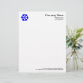 Gewas Cirkel Symbool 02 - Blauw Custom Briefhoofd (Staand voorkant)