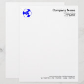 Gewas Cirkel Symbool 04 - Blauw Briefhoofd (Voorkant / Achterkant)