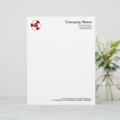 Gewas Cirkel Symbool 04 - Robijnrood Briefhoofd (Staand voorkant)