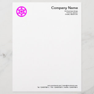 Gewas Cirkel Symbool - Magenta Gepersonaliseerd Briefhoofd