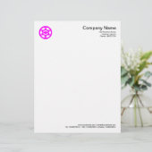 Gewas Cirkel Symbool - Magenta Gepersonaliseerd Briefhoofd (Staand voorkant)
